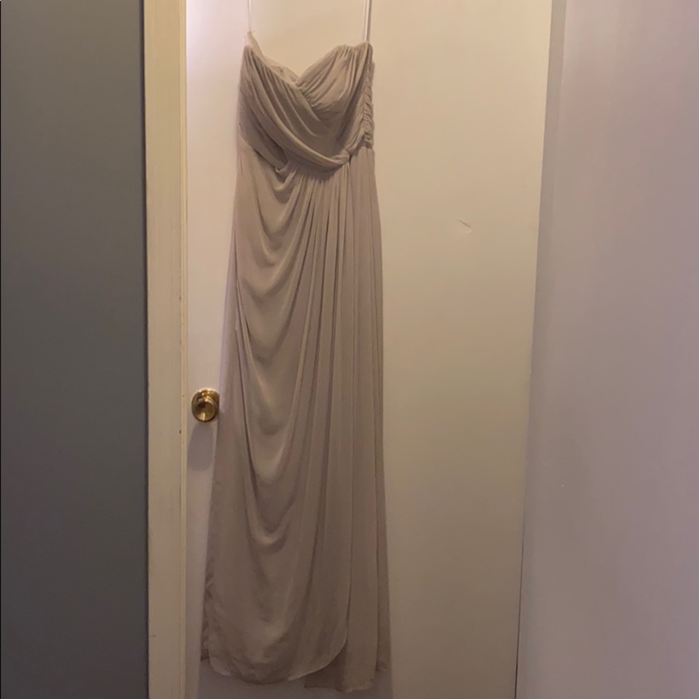 Bridesmaid dress off white very light grey tint
